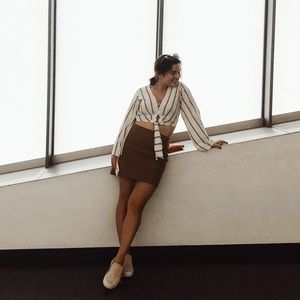 Forever 21 Cropped Button Up Blouse